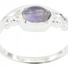 pleasing real Amethyst Purple Gems Silver Ring gift for brithday  US SZ 4-13