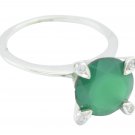 Natural Green onyx Green Gemstone Silver Ring gift anniversary day US SZ 5-13