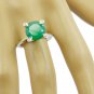Natural Green onyx Green Gemstone Silver Ring gift anniversary day US SZ 5-13
