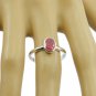 glamorous real Indiaruby Red Gems Silver Ring gift for b'day US SZ 6-12