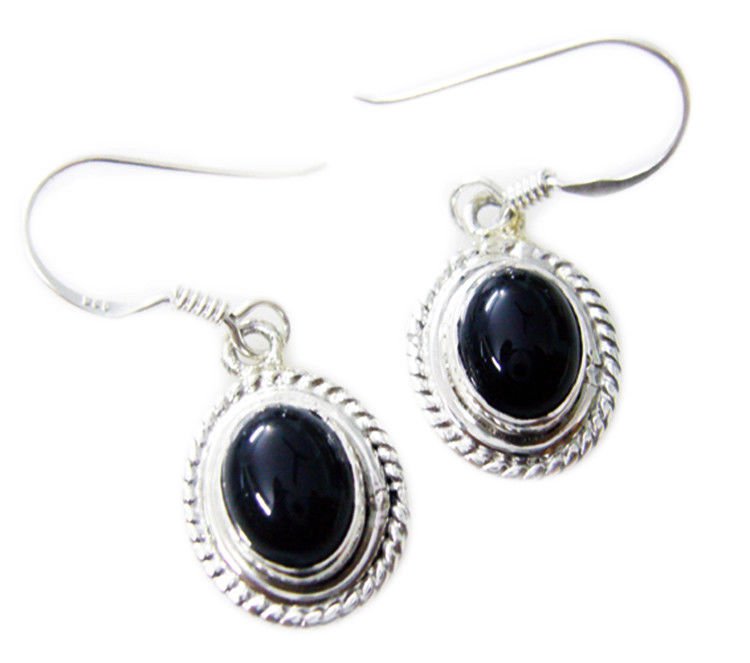 pulchritudinous Black Onyx 925 Sterling Silver Black Earring genuine ordinary US