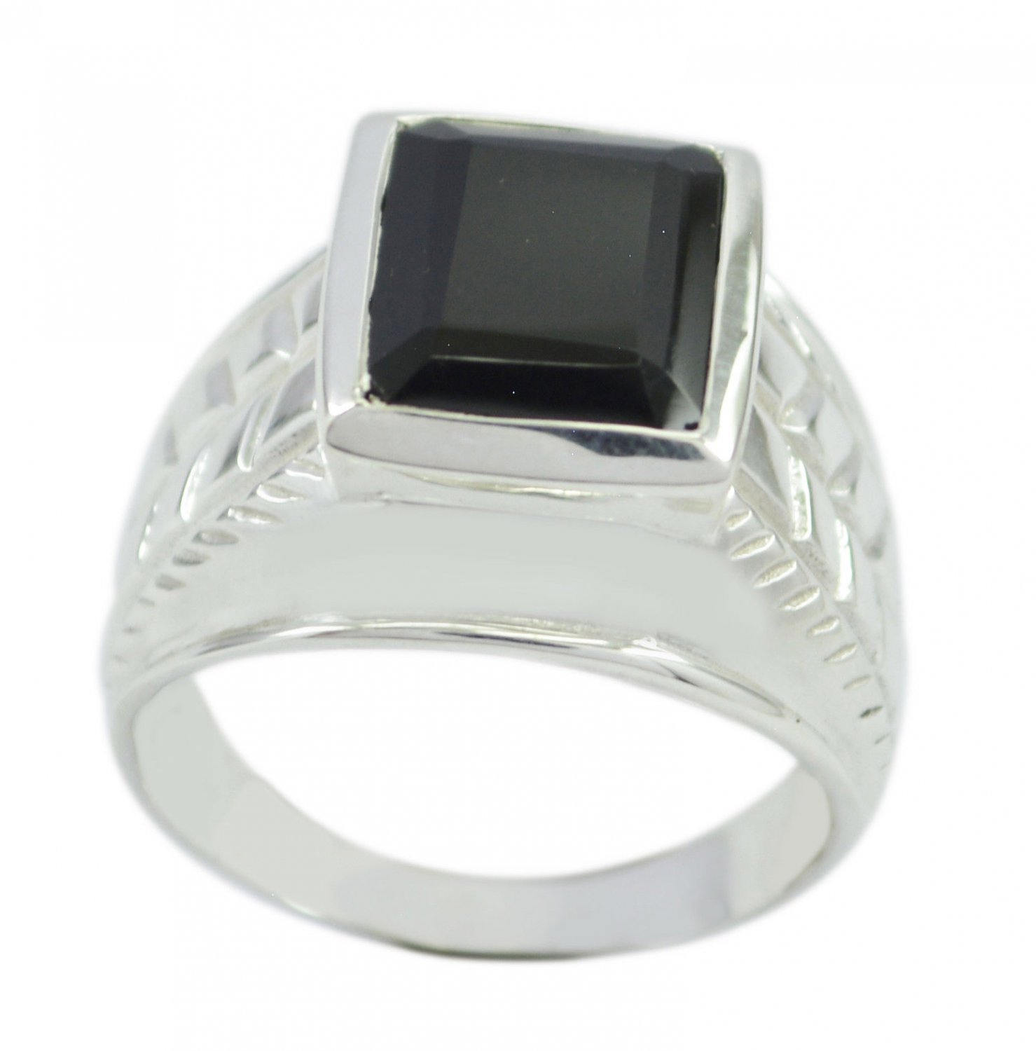 Magnetic real Black onyx Gems Silver Ring gift for Men and Women Jewelry Ring