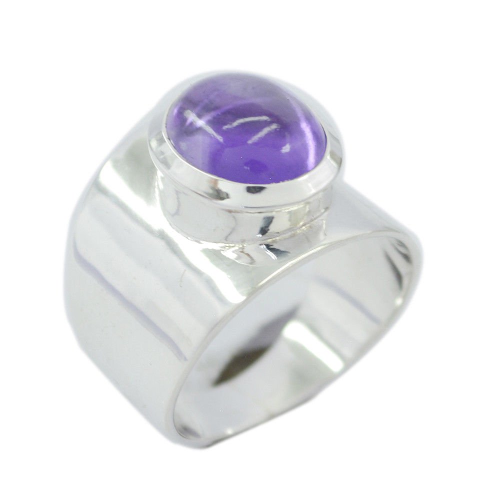 ravishing Natural Amethyst Purple Gemstone Silver Ring gift children day US 5-16