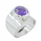 ravishing Natural Amethyst Purple Gemstone Silver Ring gift children day US 5-16