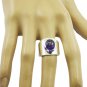 ravishing Natural Amethyst Purple Gemstone Silver Ring gift children day US 5-16