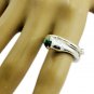 magnetic genuine Turquoise Multicolor Gems Silver Ring gift father's day US 5-12