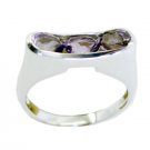 appealing real Amethyst Purple Gems Silver Ring gift for friendship US SZ 6-12