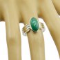 Genuine Indianemerald Green Gemstones Silver Ring gift ladies and gents US 4-11
