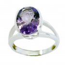 ladies & gents genuine Amethyst Purple Gemstones Silver Ring gift easter Sunday