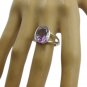 ladies & gents genuine Amethyst Purple Gemstones Silver Ring gift easter Sunday