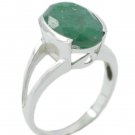 Nice Ring Genuine Indianemerald Green Gemstones Silver Ring gift Father US 4-11