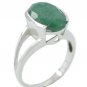 Nice Ring Genuine Indianemerald Green Gemstones Silver Ring gift Father US 4-11