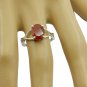 nubile real Red onyx Red Gems Silver Ring gift for engagement US SZ 4-11