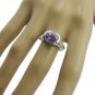genuine Amethyst Purple Gemstones Silver Ring gift for christmas day US SZ 4-16