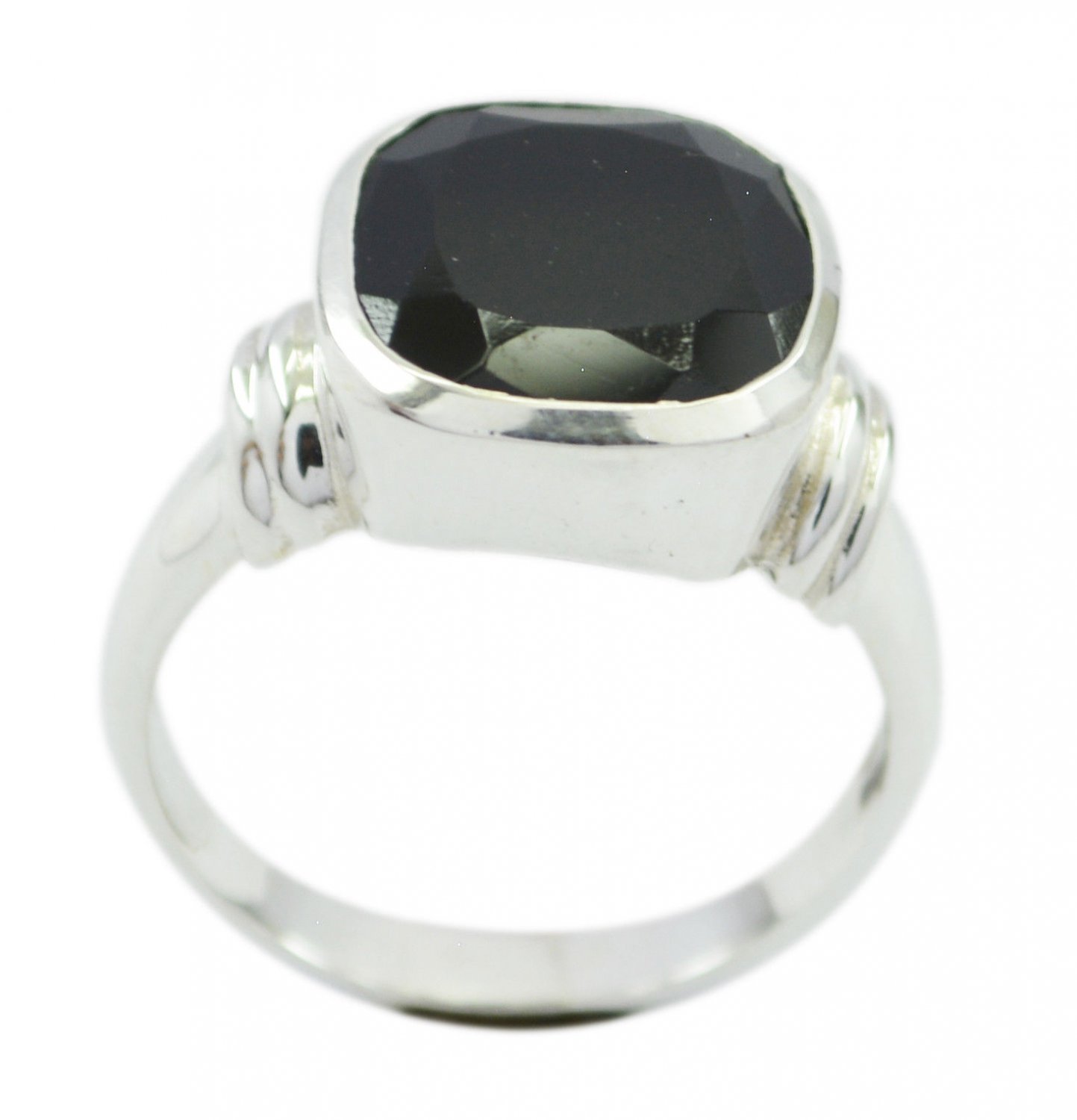 ideal Natural Black onyx Gemstone Silver Ring for ladies and gents US SZ  5-9