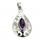 elegant Amethyst 925 Solid Sterling Silver Purple pendant Natural wholesale US