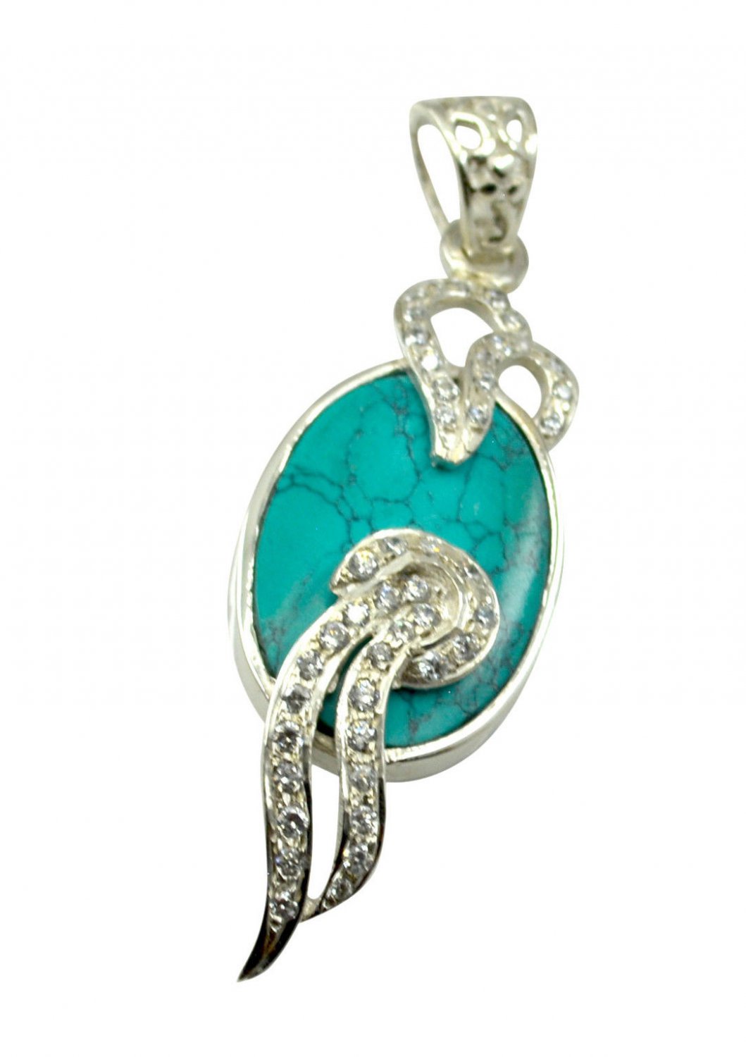 fine-looking Turquoise 925 Solid SterlingSilver Multi pendant genuine indian US