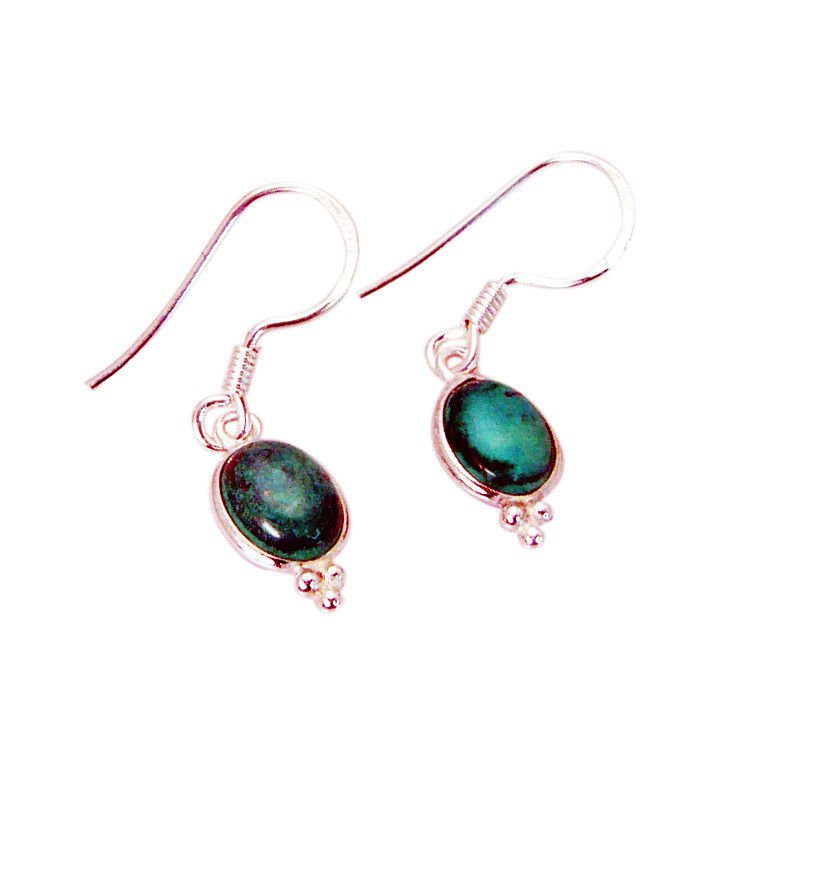 fine Turquoise 925 Solid Sterling Silver Multi Earring Natural supplies US