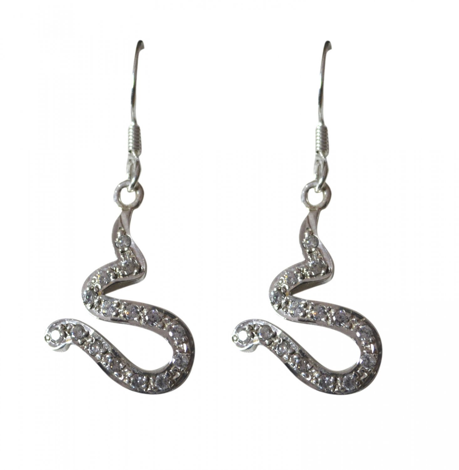 splendiferous white CZ Solid Sterling Silver White Earring Natural jewellery US