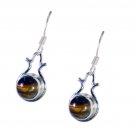 splendid Tiger Eye 925 Solid Sterling Silver Brown Earring genuine exporter US