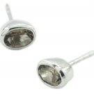 fine Smoky Quartz 925 Sterling Silver Brown Earring genuine indian US