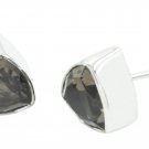 bewitching Smoky Quartz 925 Sterling Silver Brown Earring genuine usual US