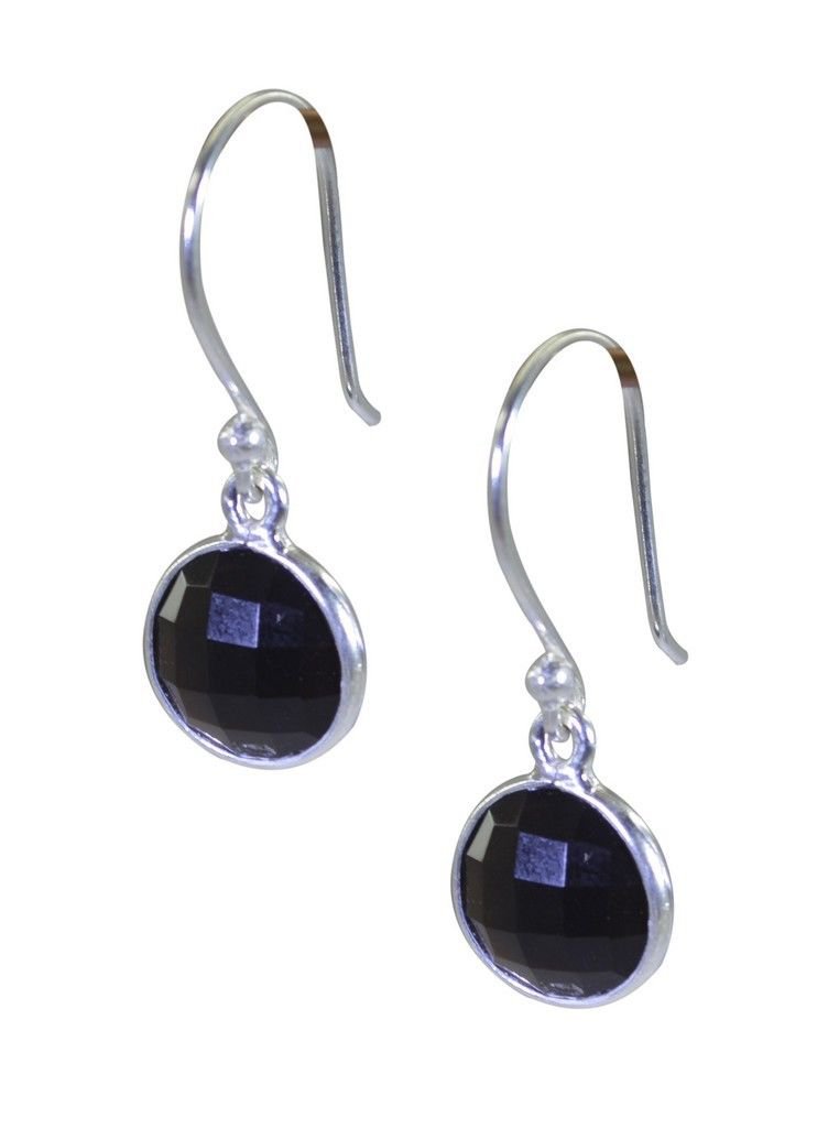 inviting Smoky Quartz Solid Sterling Silver Brown Earring Natural indian US