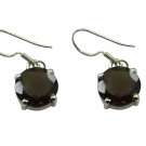 pleasing Smoky Quartz Solid Sterling Silver Brown Earring Natural casually US
