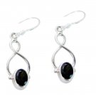 fine Smoky Quartz Solid Sterling Silver Brown Earring genuine gemstones US