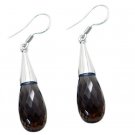 fascinating Smoky Quartz Solid Sterling Silver Brown Earring Natural gemstone US