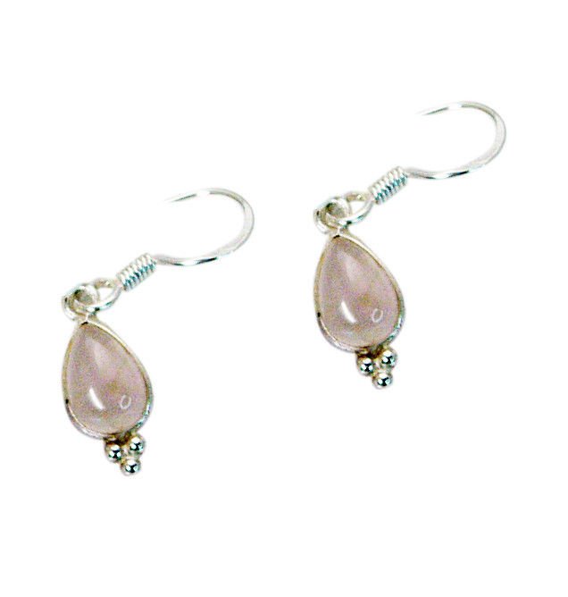 adorable Rose Quartz 925 Sterling Silver Pink Earring genuine supplies US
