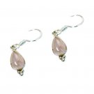 adorable Rose Quartz 925 Sterling Silver Pink Earring genuine supplies US