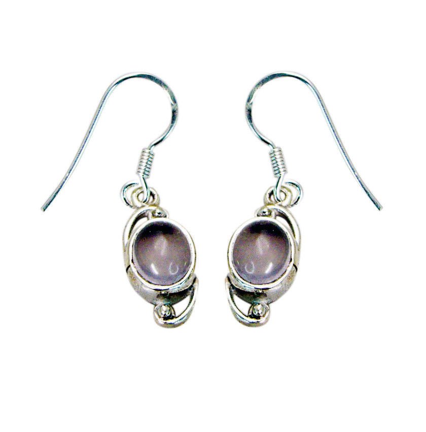 pulchritudinous Rose Quartz 925 Sterling Silver Pink Earring Natural suppiler US