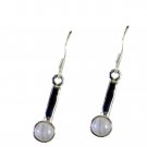 captivating Rainbow Moonstone 925 Solid Silver White Earring genuine regular US