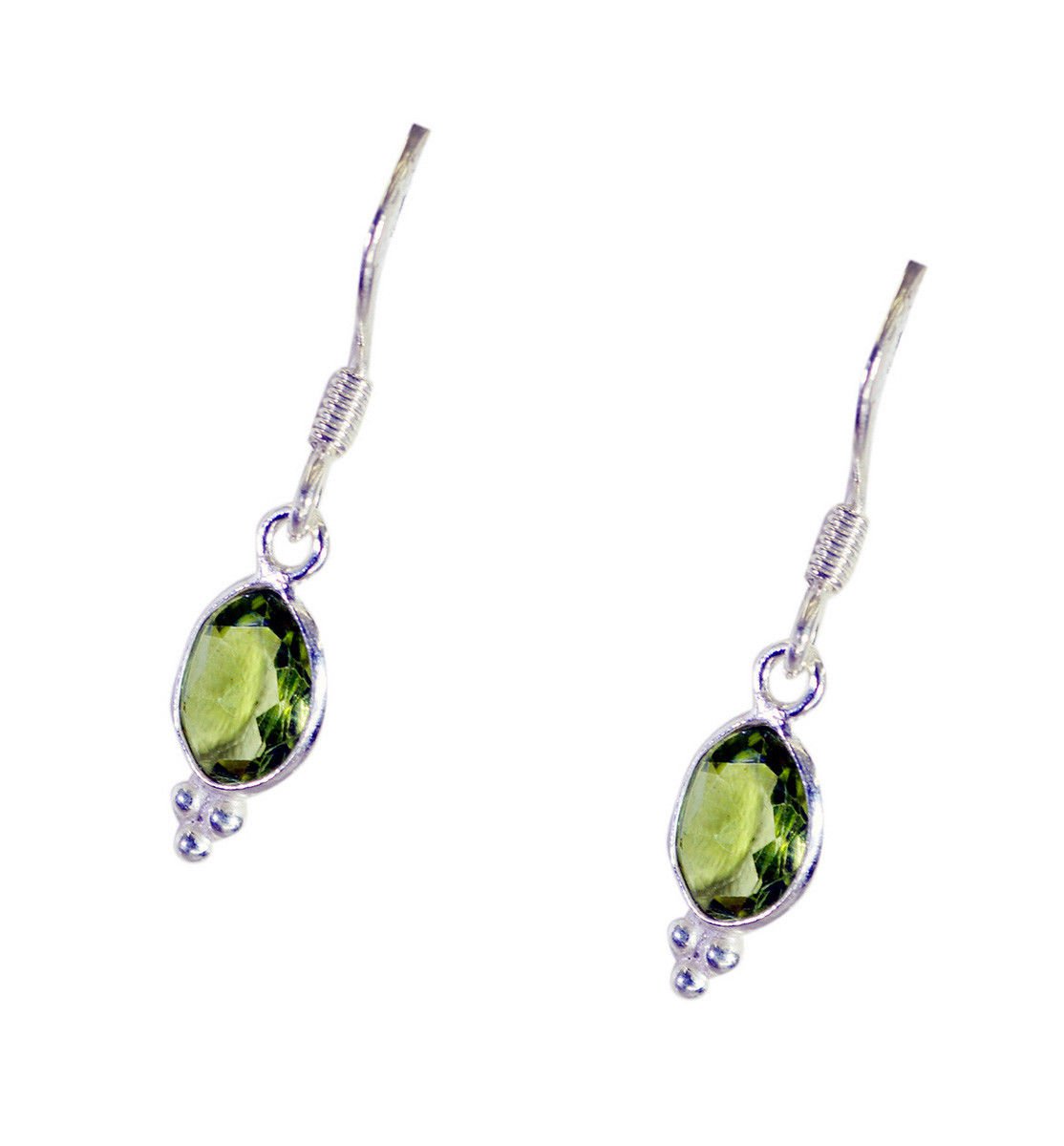 pleasing Peridot 925 Solid Sterling Silver Green Earring genuine generally US