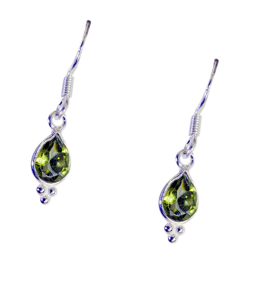gorgeous Peridot 925 Solid Sterling Silver Green Earring Natural regular US