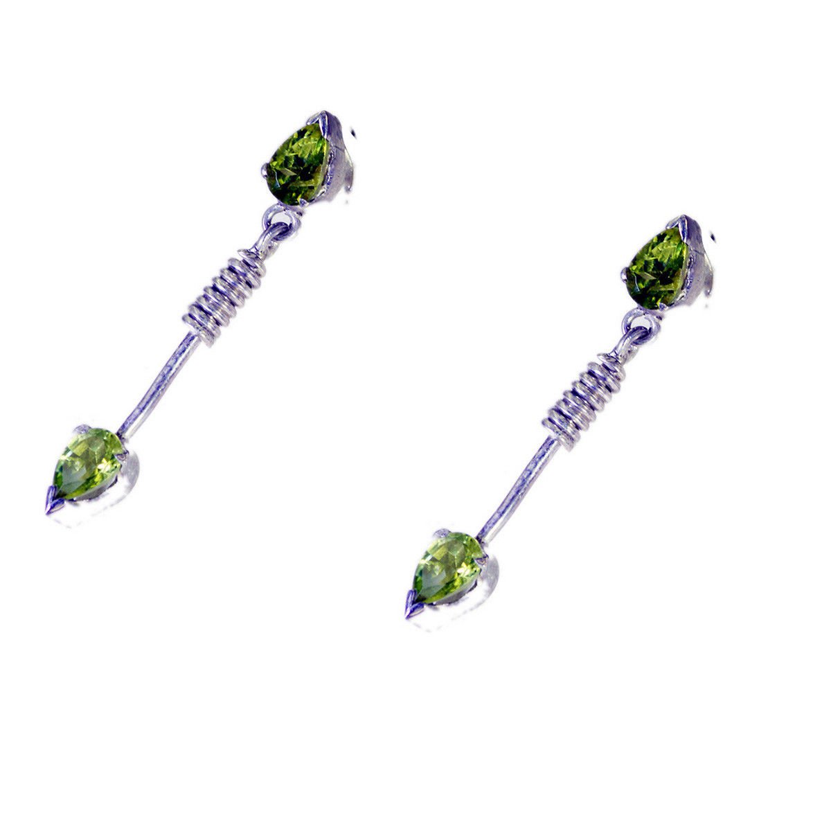 fair Peridot 925 Solid Sterling Silver Green Earring Natural gemstone US