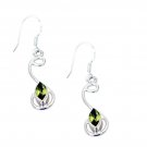 fascinating Peridot 925 Solid Sterling Silver Green Earring genuine jaipur US