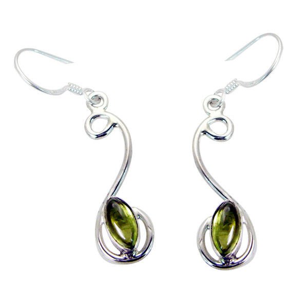 delicate Peridot 925 Solid Sterling Silver Green Earring genuine wholesale US