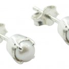 adorable Pearl 925 Solid Sterling Silver White Earring genuine easily US