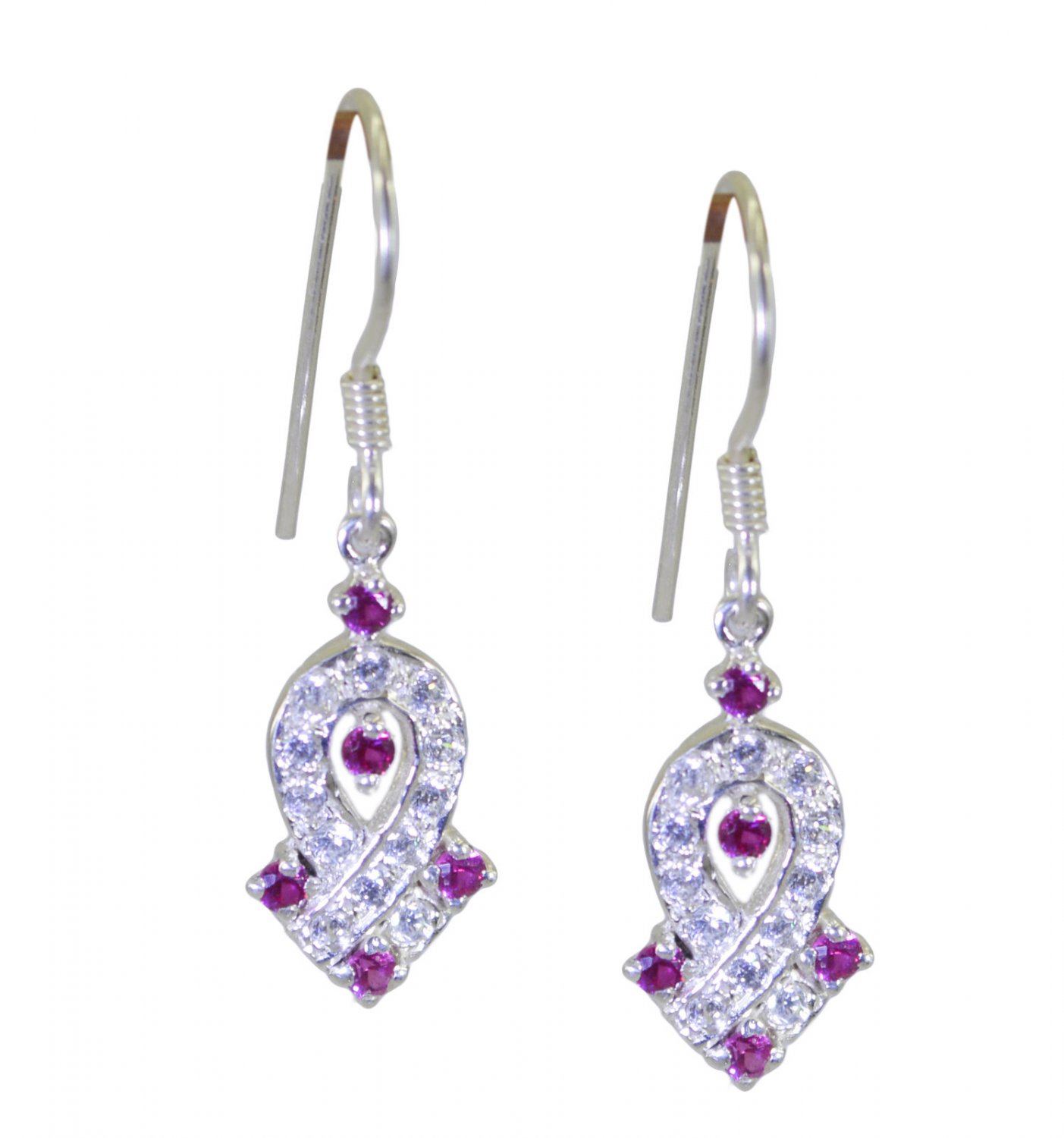attractive Multi CZ 925 Solid Sterling Silver Multi Earring genuine indian US