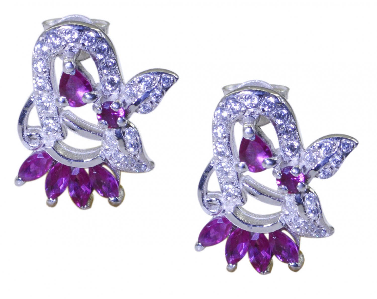 ideal Multi CZ 925 Solid Sterling Silver Multi Earring Natural wholesales US
