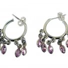 fine Multi CZ 925 Solid Sterling Silver Multi Earring genuine usually US