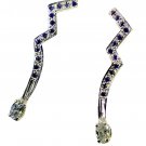 fascinating Multi CZ 925 Solid Sterling Silver Multi Earring Natural normaly US