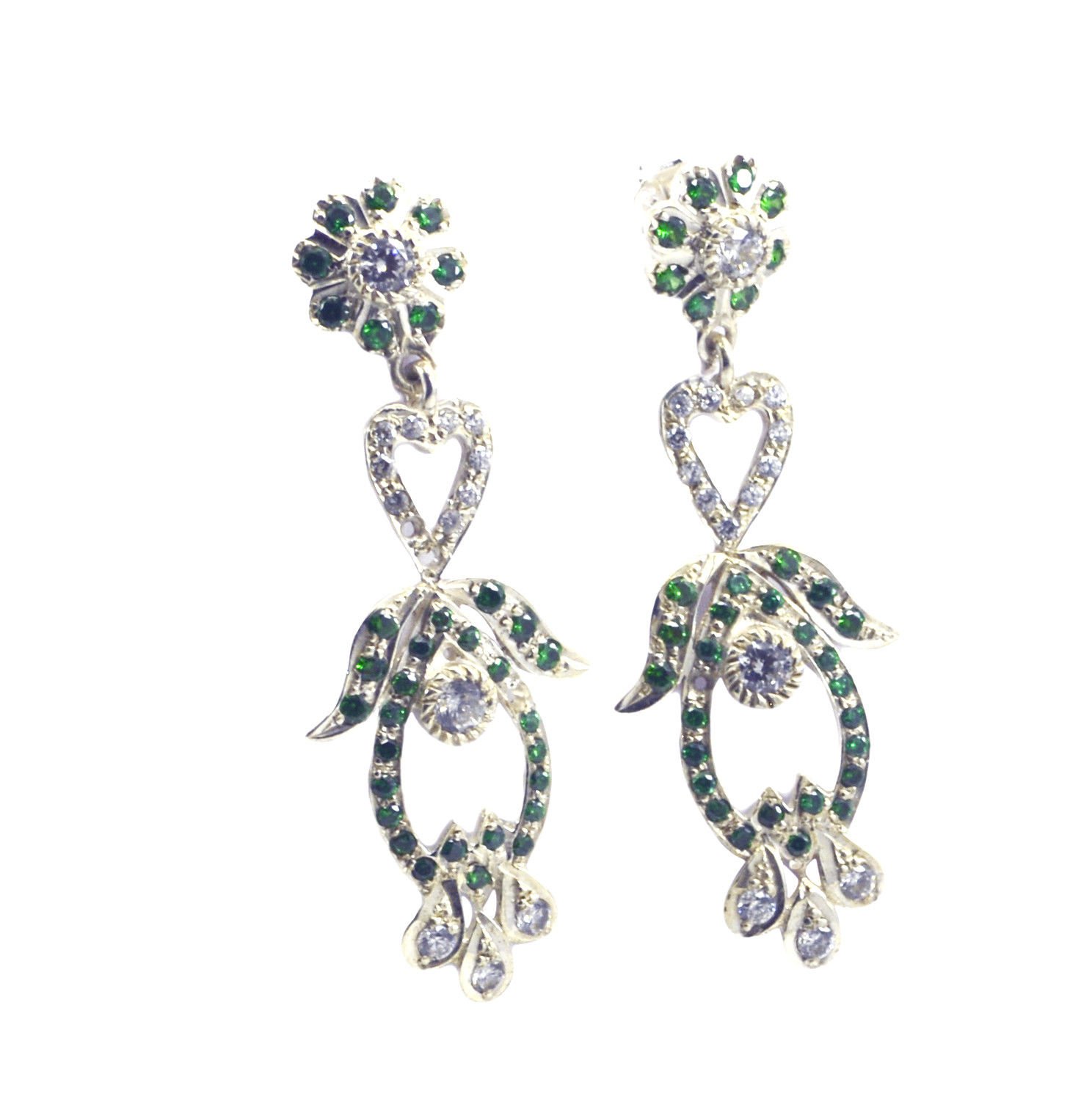 cute Multi CZ 925 Solid Sterling Silver Multi Earring genuine common US