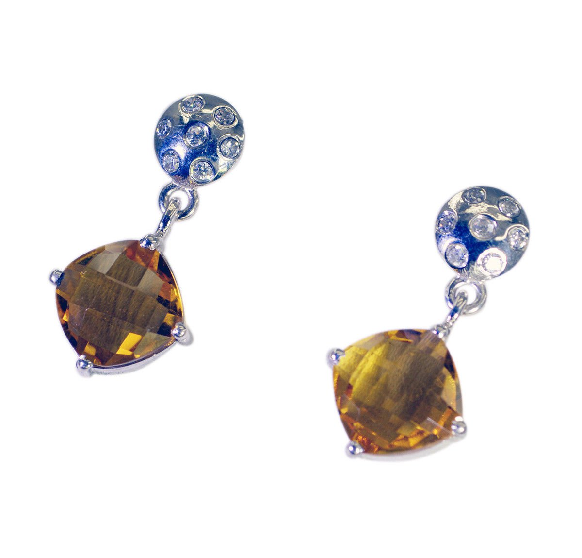 classy Multi CZ 925 Solid Sterling Silver Multi Earring Natural gemstones US