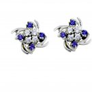 charming Multi CZ 925 Solid Sterling Silver Multi Earring genuine gemstone US