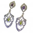 bewitching Multi CZ 925 Solid Sterling Silver Multi Earring genuine jewellery US