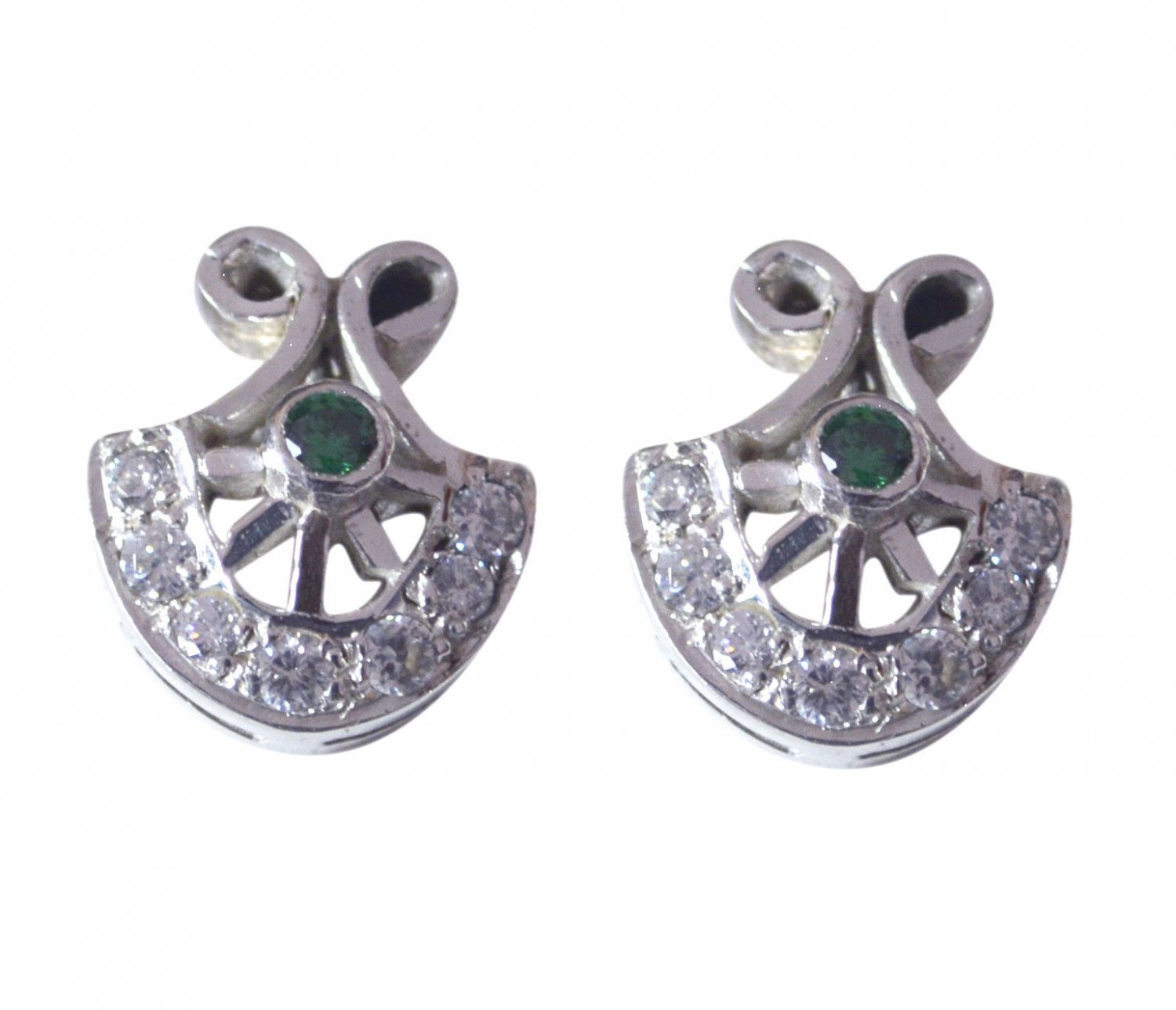 appealing Multi CZ 925 Solid Sterling Silver Multi Earring Natural indian US