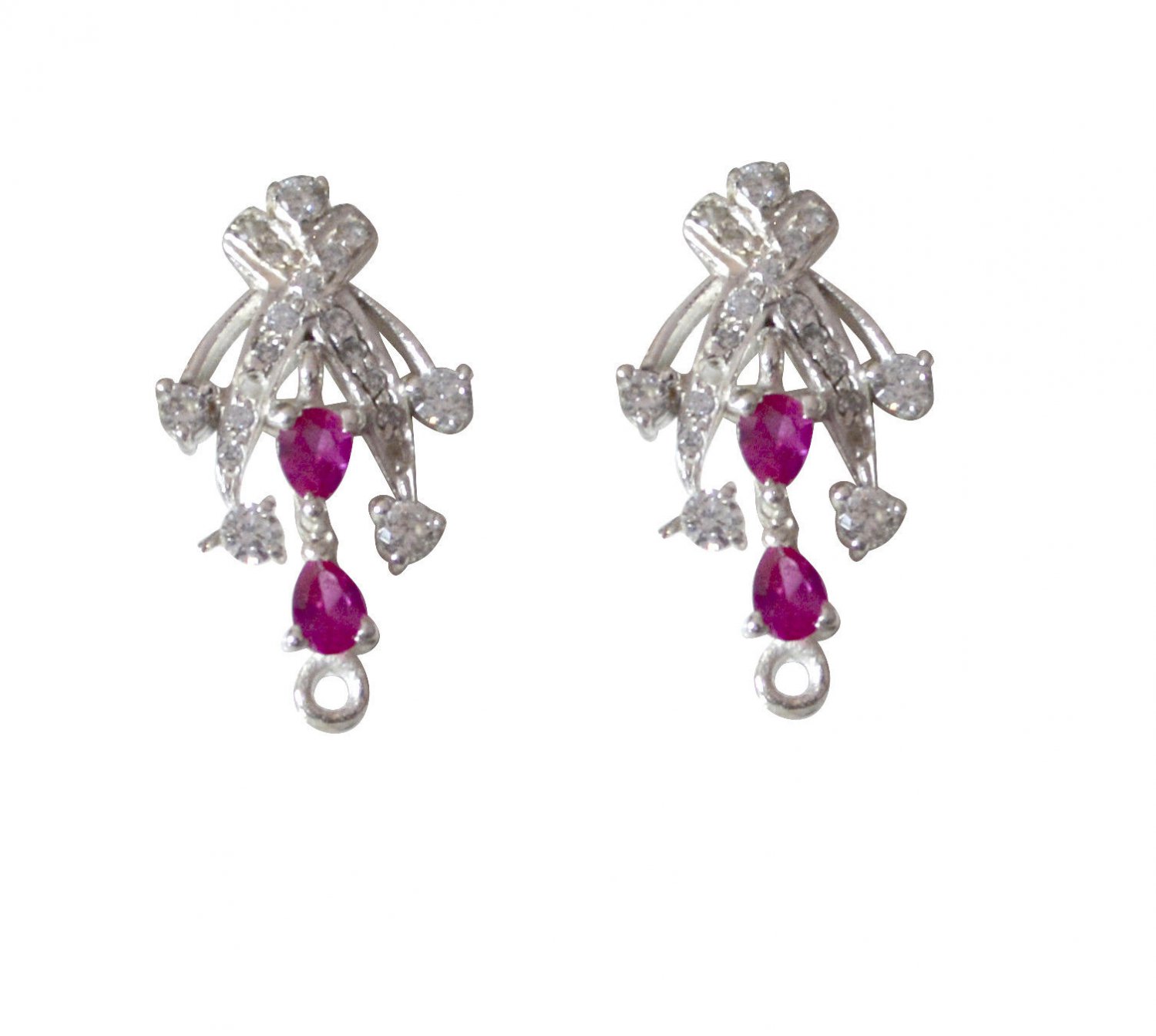 attractive Multi CZ 925 Solid Sterling Silver Multi Earring genuine Designer US